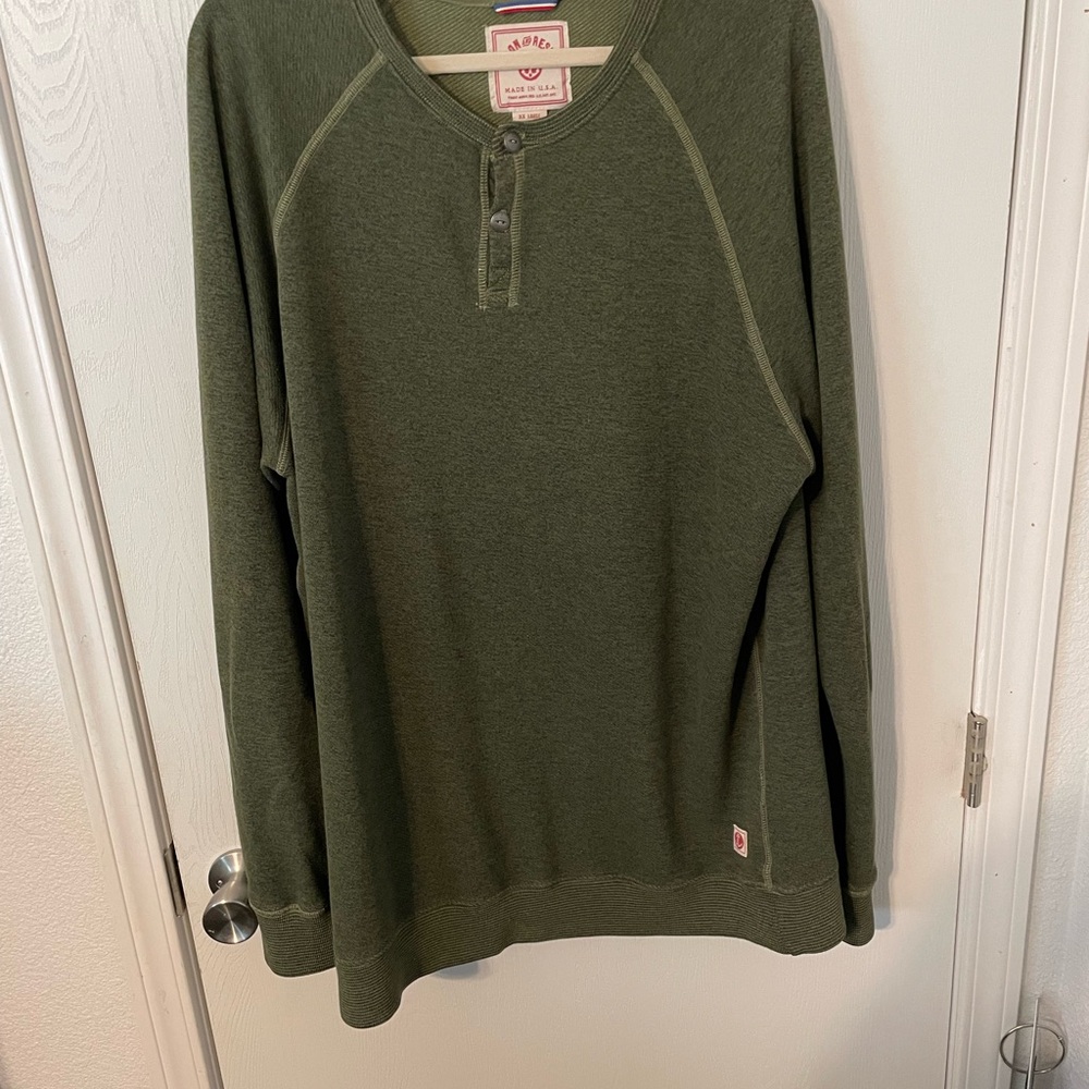 Olive Green iron & resin Men's Sweater XXL